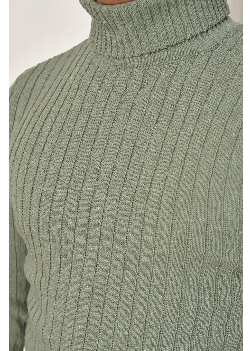 Гольф чоловічий однотонний акрил зеленого кольору Let's Shop (366196427)