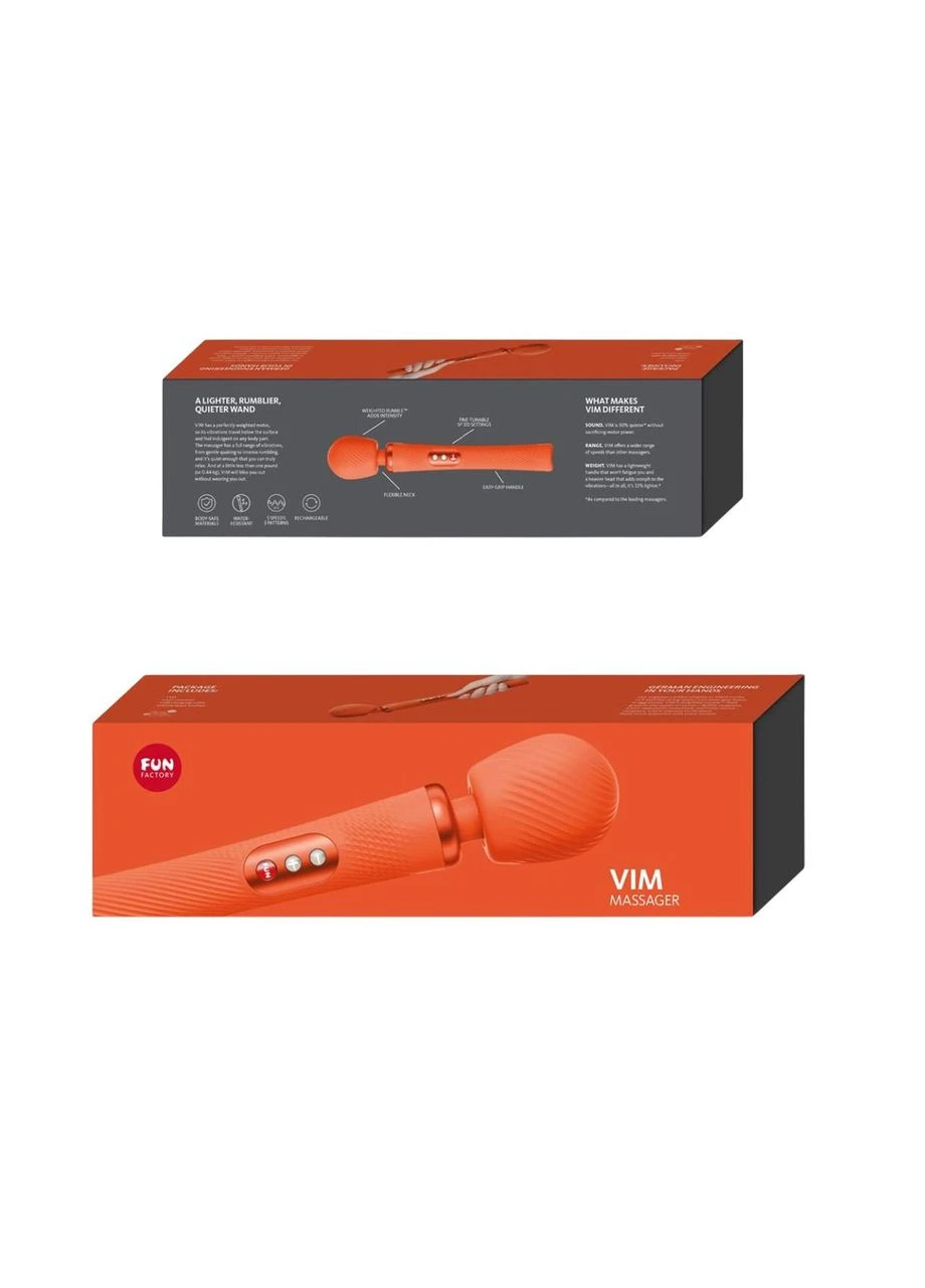Вибромассажер VIM Vibrating Wand sunrise orange, супермощный и легкий, до 6 часов работы. Fun Factory (316091240)