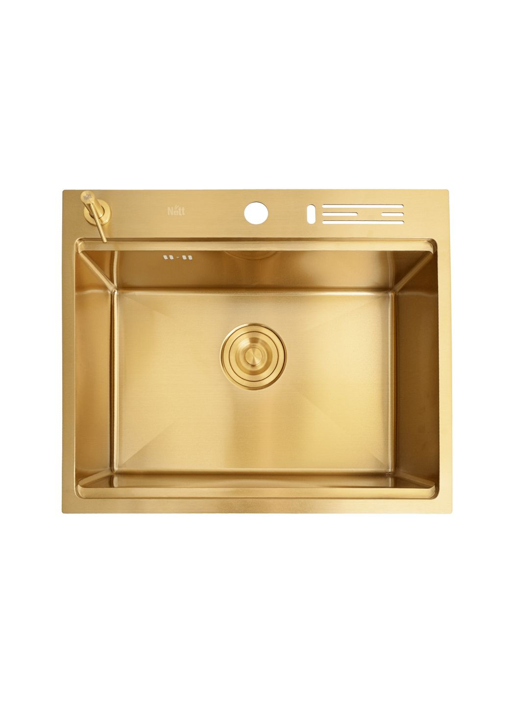 Мийка для кухні золота з нержавійки з PVD покриттям багатофункціональна Nett NG-5747 (352261582)