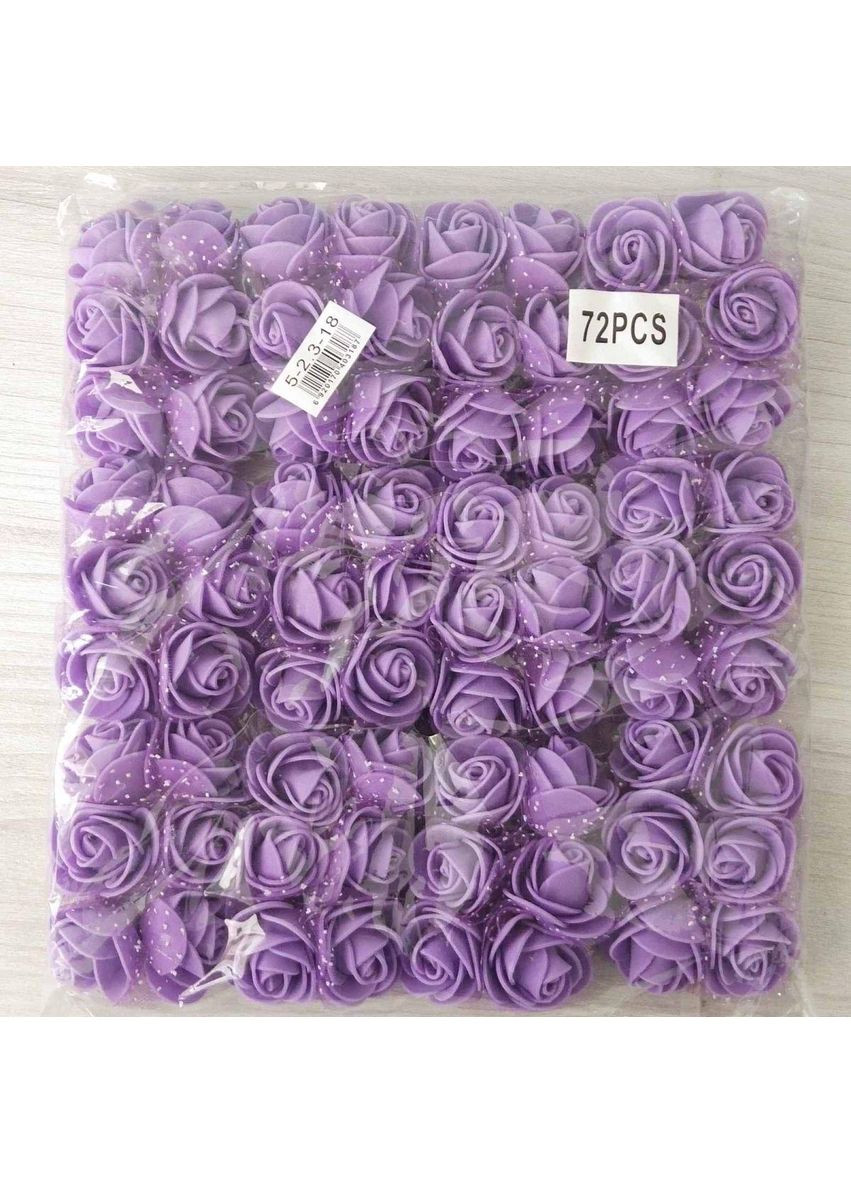 Фоамирановые розочки с Фатином (6шт) цвет-фиолетовый Plus-plus (353393256)