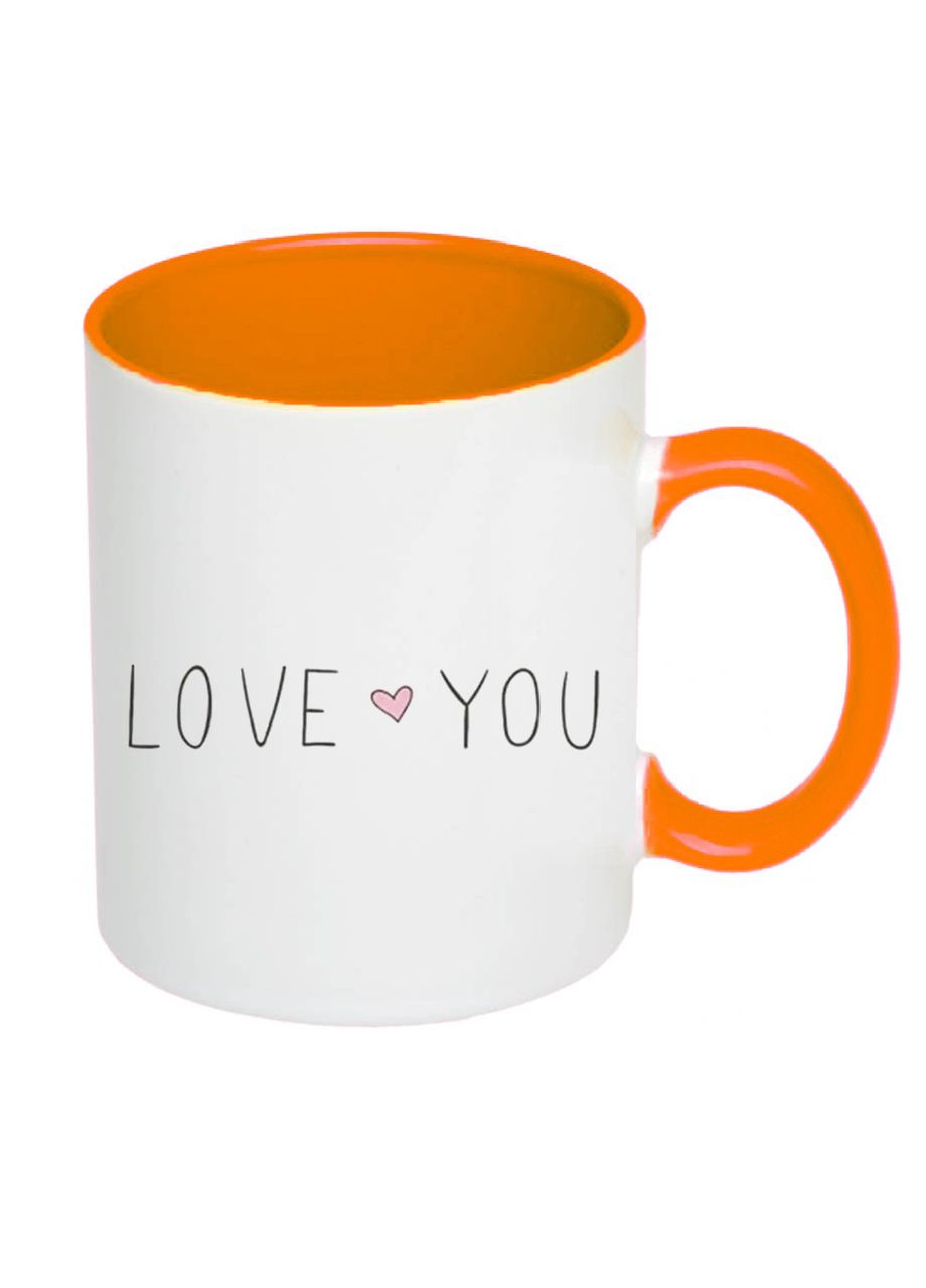 Чашка с принтом "Love you" 330мл ( ) (17499) No Brand (312486896)