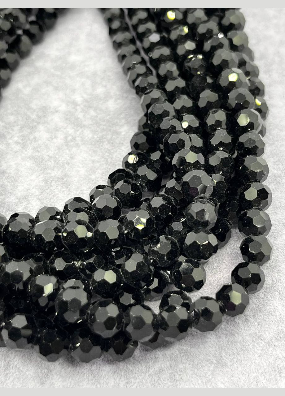 Чешский хрусталь 8мм 57см искусственный Черный No Brand (332199749)