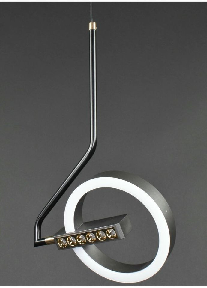 Люстра светодиодная подвесная LED светильник для квартиры на потолок лэд 27940 Черный 50-110х17х24 см. Sunnysky (335975328)