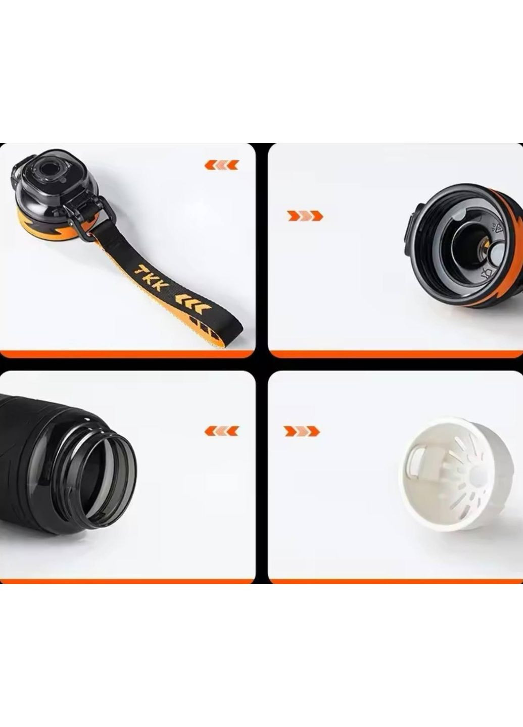 Біла пляшка SPORTS із тритану 500 мл для спорту. TKK (314709867)