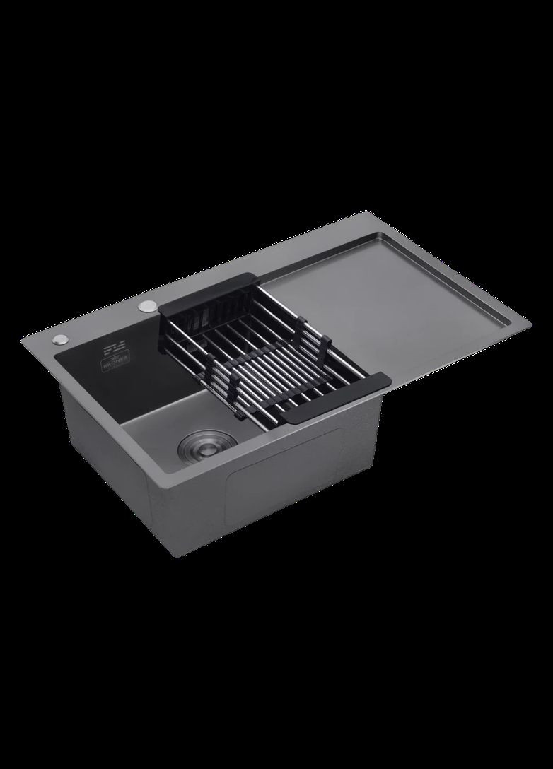 Комплект кухонної мийки KRP Schwarze - 7849LHM PVD (3/1 мм) Kroner (336938153)