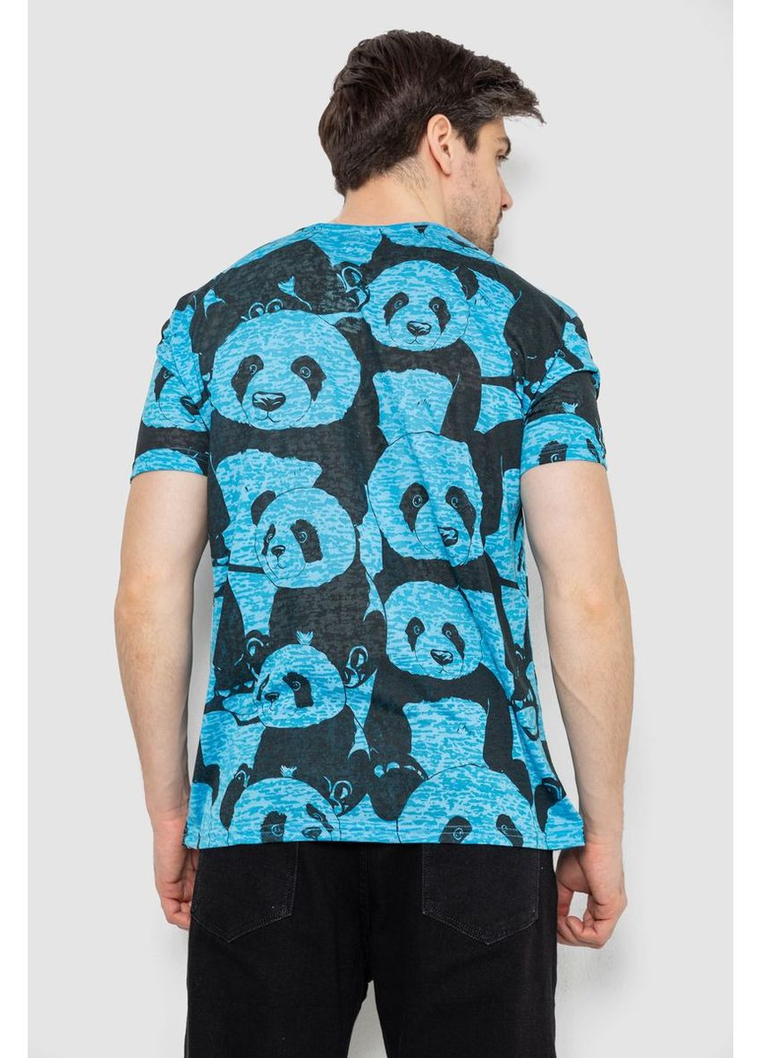 Голубая футболка мужская с принтом Sport Line