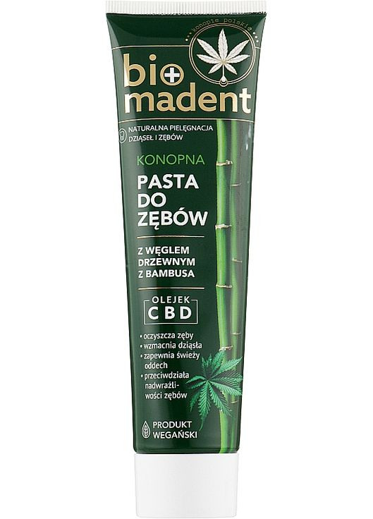 Зубна паста "Коноплі" 100ml (967372-41477) Bio Madent (368642158)