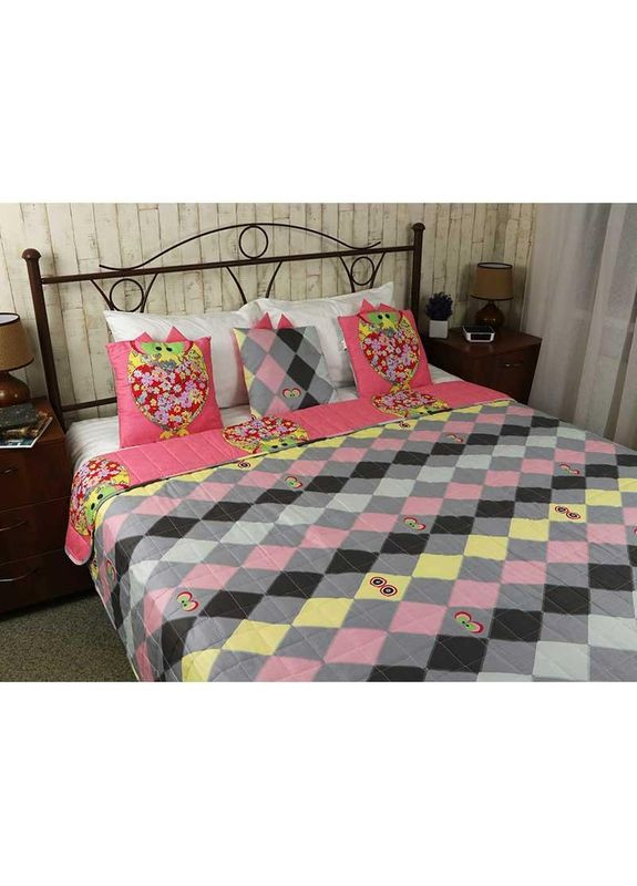 Подушка 40x40 - Owl рожева сатин (17411) Руно (347163227)