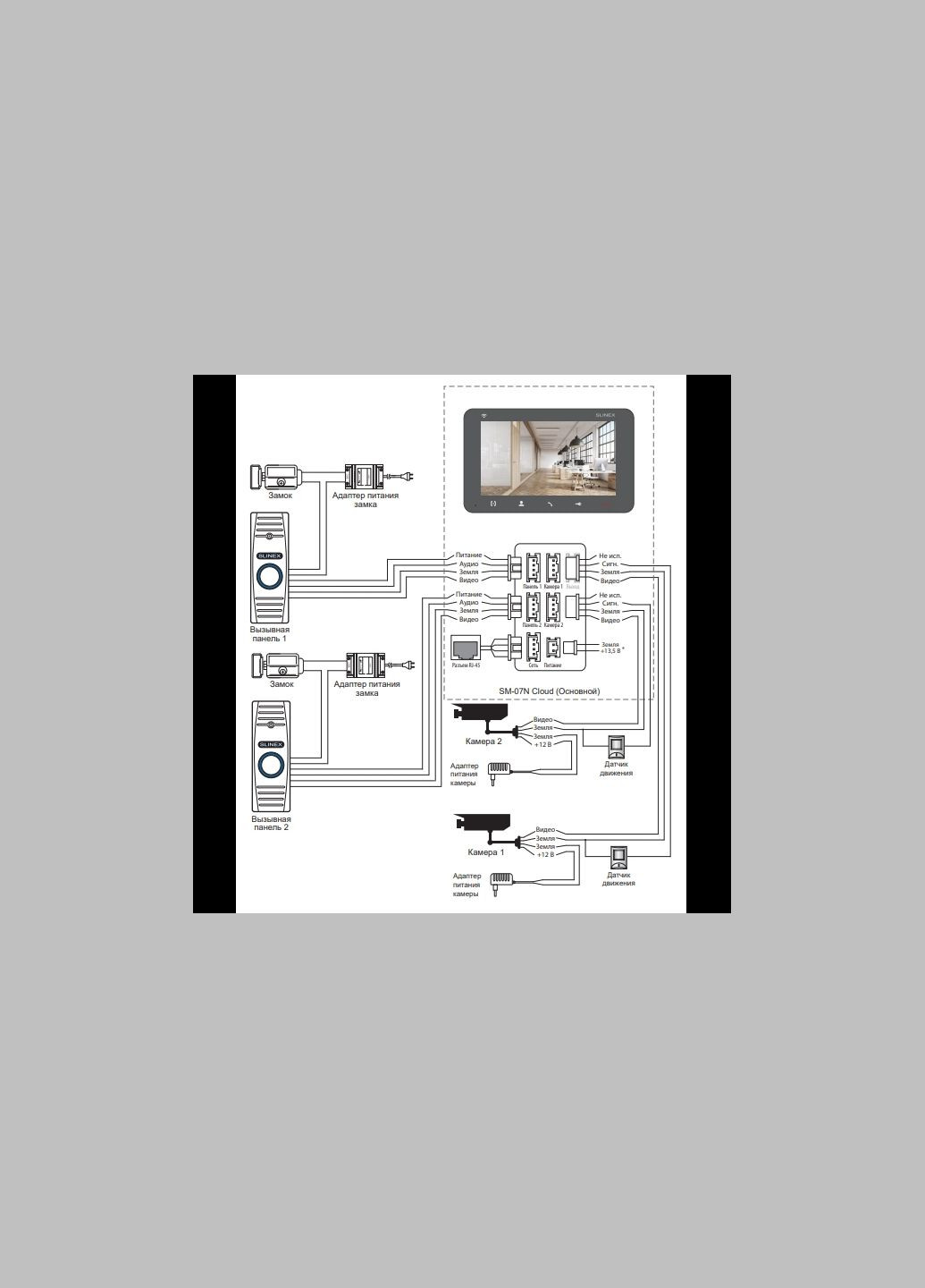 Видеодомофон 7” SM-07N Cloud (White) с Wi-Fi, детектором движения и записью видео Slinex (340548514)