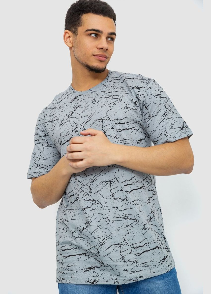 Серая футболка мужская с принтом Ager 219R020