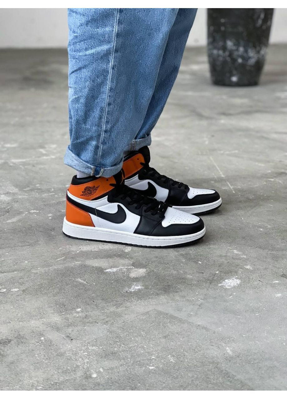 КРОСІВКИ ЖІНОЧІ NIKE AIR JORDAN 1 HIGH ORANGE BLACK НАЙК АІР ДЖОРДАН No Brand чорні демісезони (367170415)