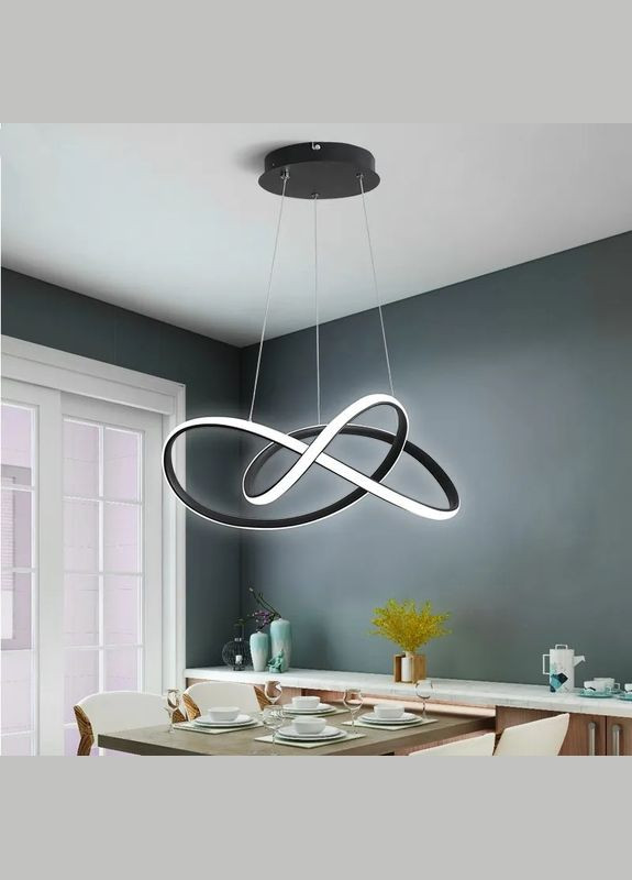 Люстра світлодіодна підвісна LED світильник для квартири на стелю лед 26988 Чорний 40-140х100х100 см. Sunnysky (364758456)