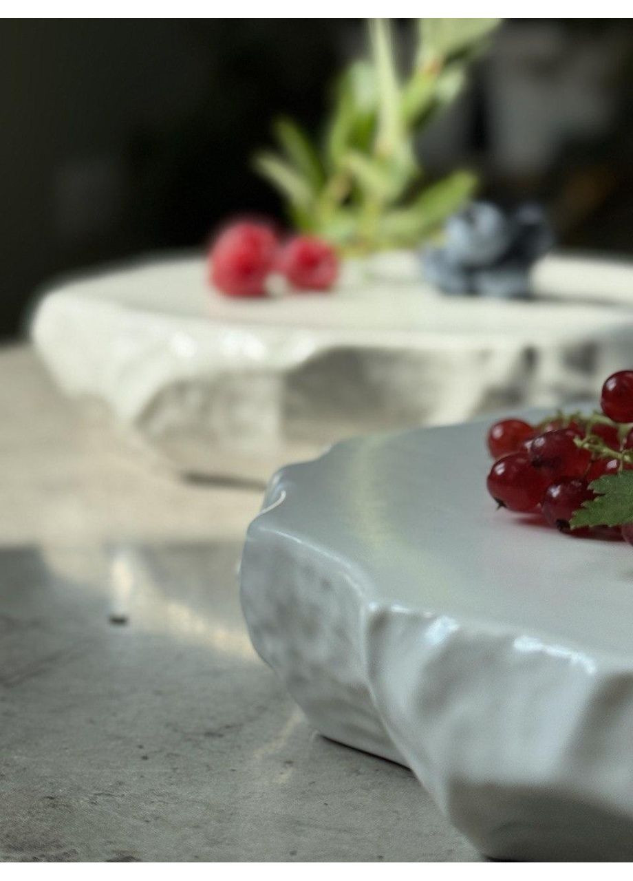 Плато для закусок "Белая Гора" 1шт. идеально подходит для подачи фруктов, сыров, мясных нарезок или десертов 20.5см OSM (365549105)