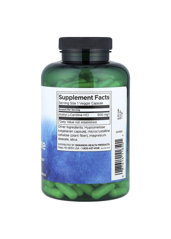 Ацетил L-карнітин Acetyl L-Carnitine 500 мг 240 капс. Super Nutrition (365806831)