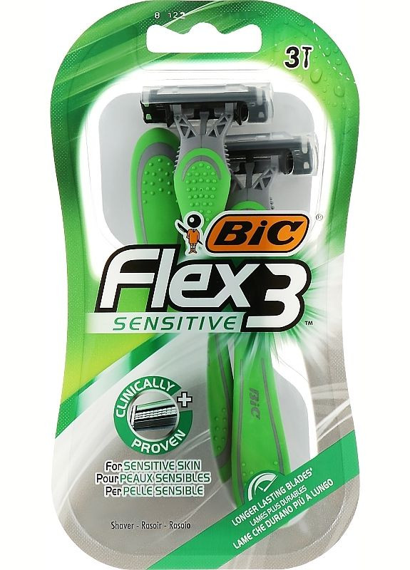 Чоловічий станок для гоління Flex 3 Sensitive 3шт (2-947053) Bic (369797150)