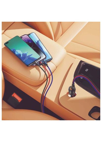 Зарядний пристрій CC55 QC3.0 18W (2USB/2.4A) + USB - Lightning + MicroUSB + Type-C Black (-CC55-BK) XO CC55 QC3.0 18W (2USB/2.4A) + USB - Lightning + Mic (370018059)