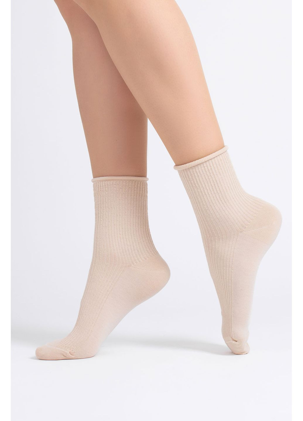 Бежеві шкарпетки класичні Giulia однотонні (366740538)