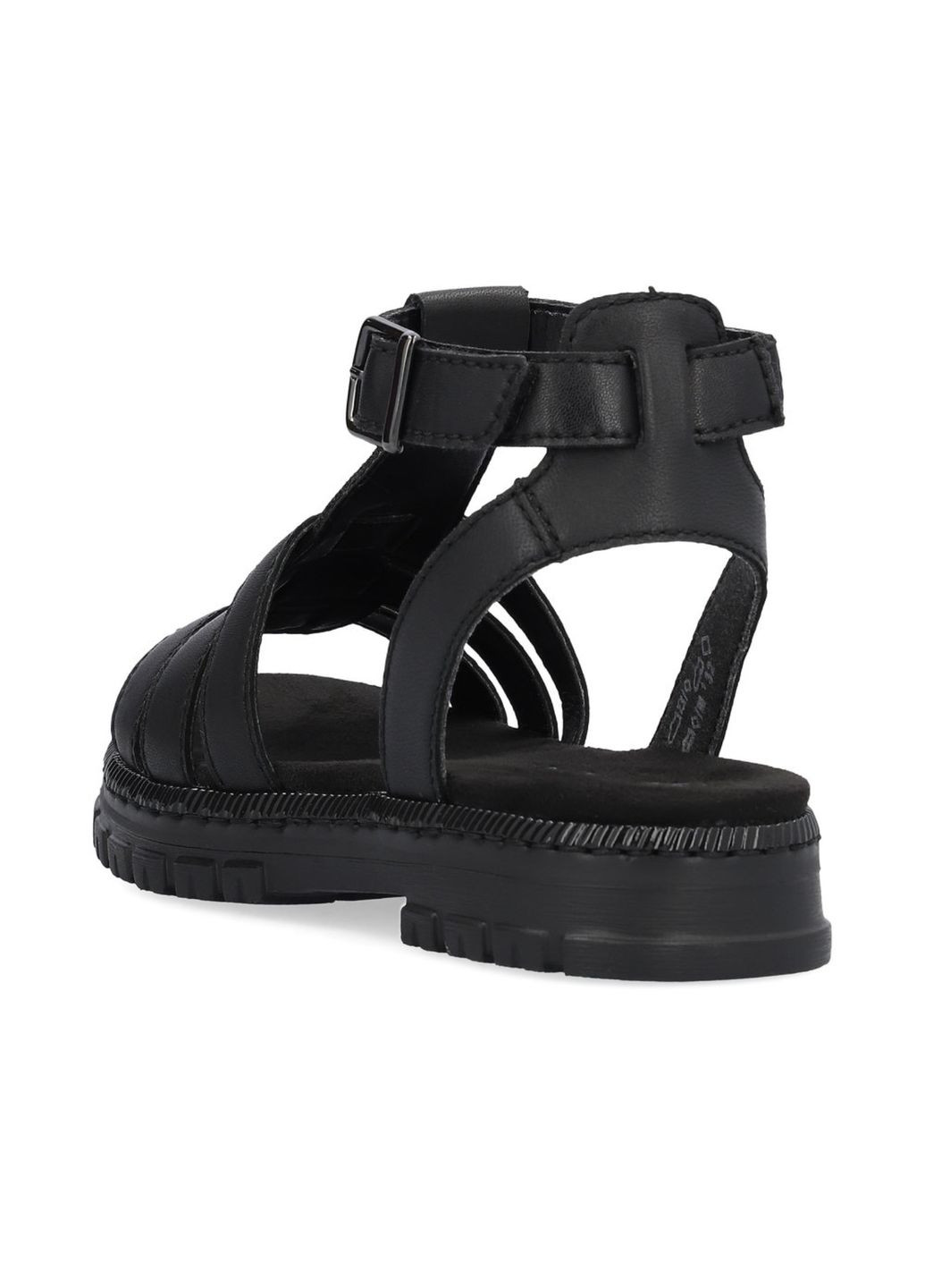 Черные босоножки (р) кожа 0-1-1-v-4255-00 Rieker с ремешком