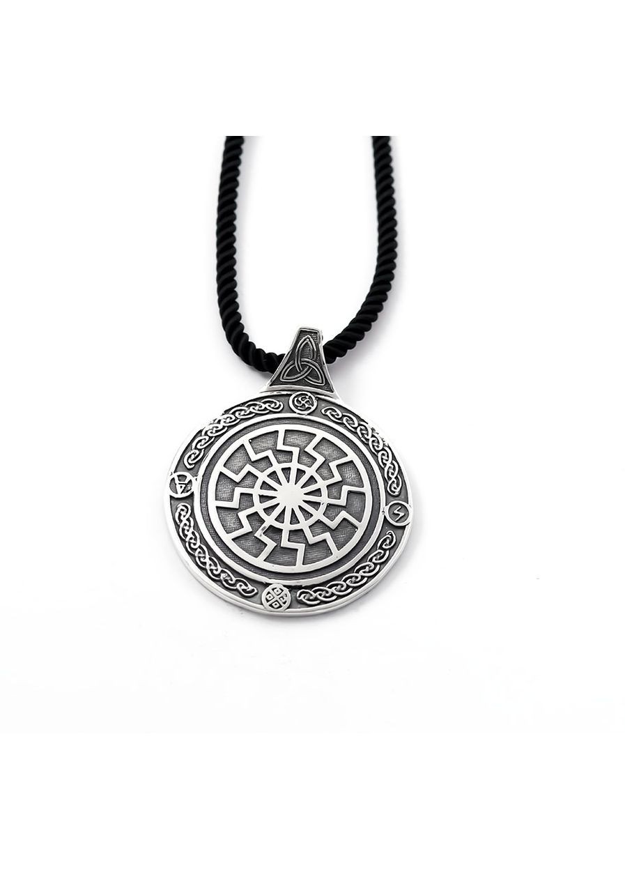 Черное солнце славянский оберег 7901 Maxi Silver (337133483)