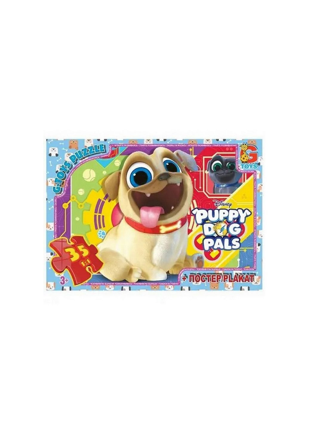 Пазли дитячі "Веселі мопси" Puppy Dog Pals MD400, 35 елементів G-Toys (286844975)