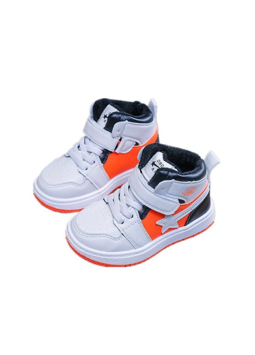 Цветные всесезонные хайтопы деми dbd air с оранжевыми вставками No Brand