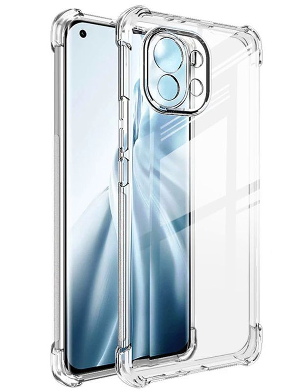 Силіконовий прозорий чохол для Mi 11 Lite посилені кути Xiaomi (322212085)