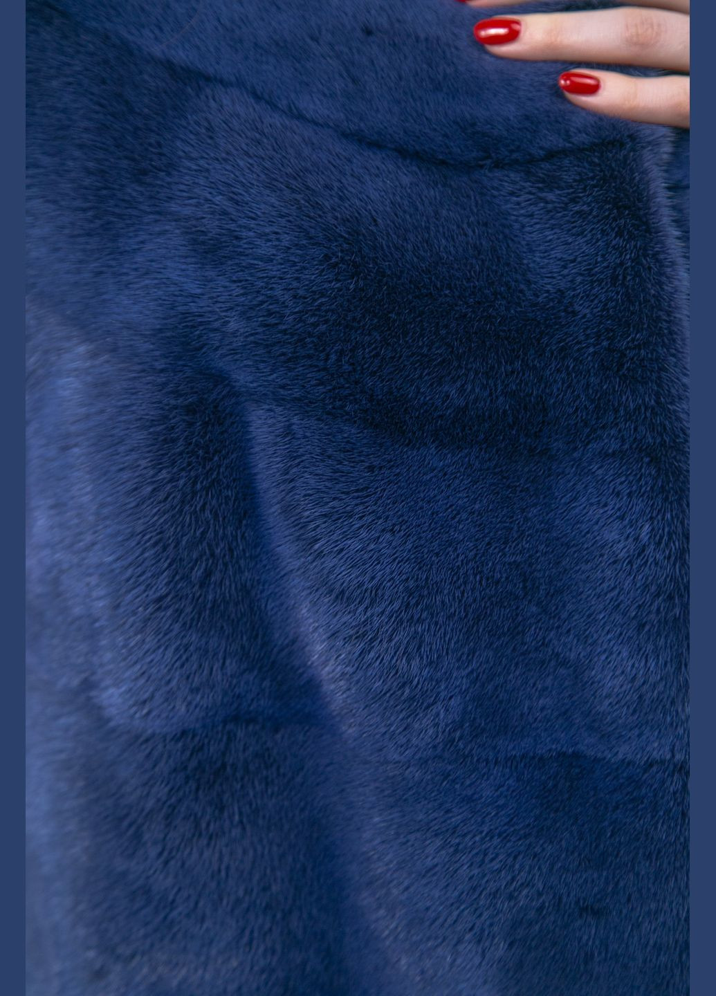 Синя зимня куртка-трансформер із хутра норки 2 в 1 без коміра куртка-трансформер Chicly Furs