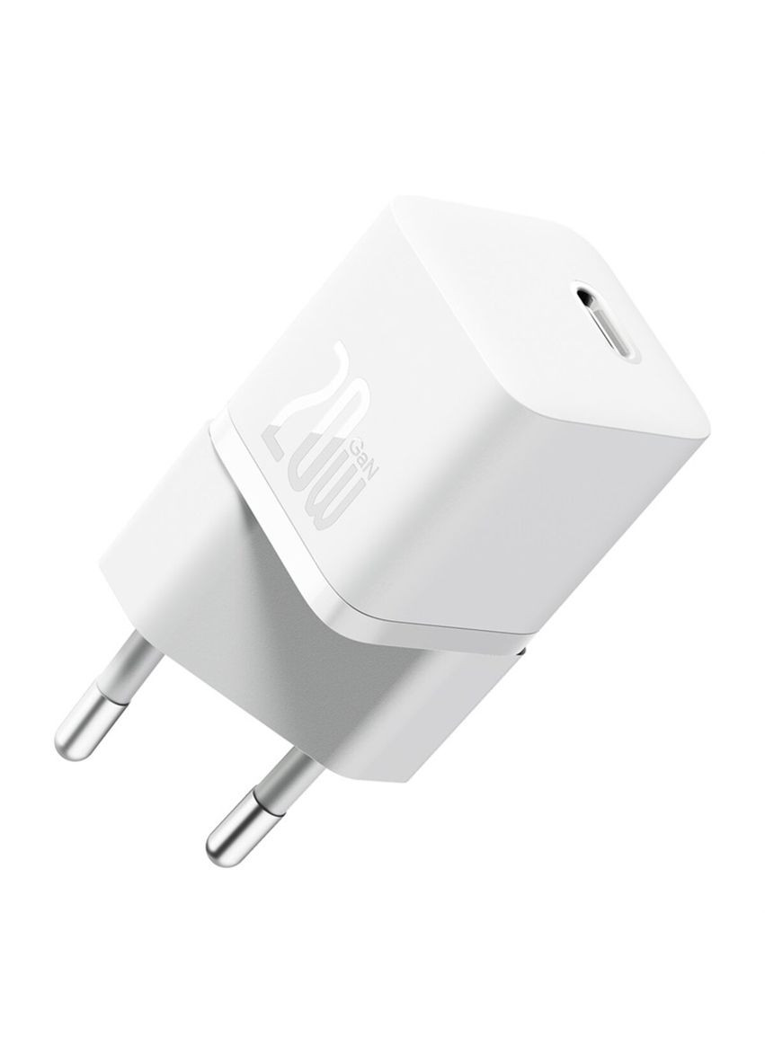 Мережевий зарядний пристрій 20W EU White Baseus GaN5 Fast Charger(mini) 1C (340278447)