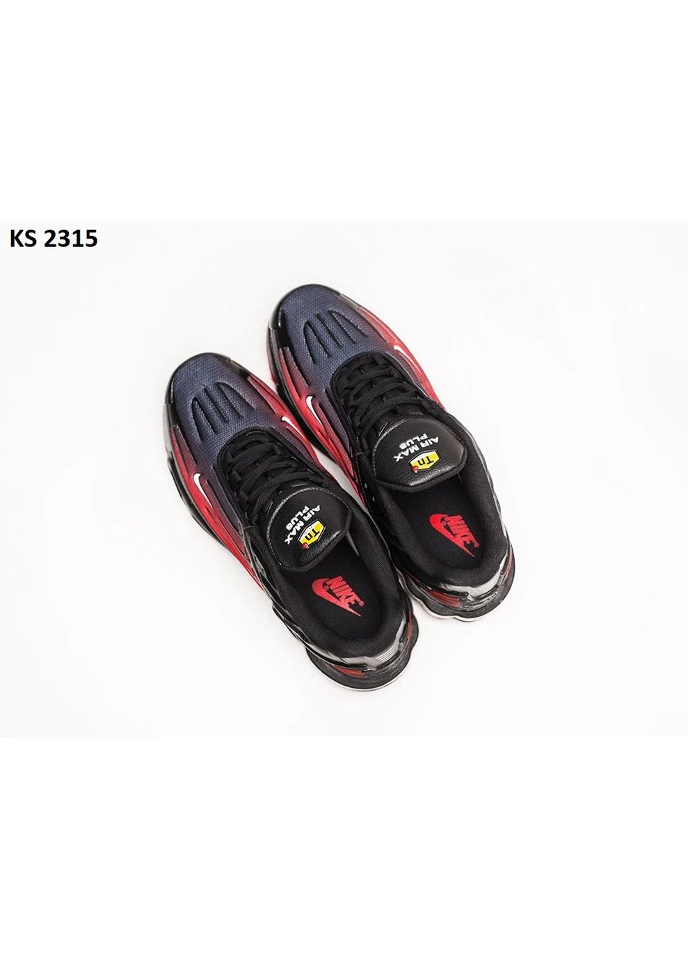 Чорні літні кросівки nike air max plus iii black red найк аір макс плюс No Brand