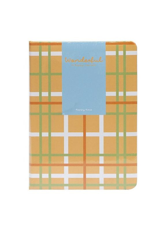 Блокнот A6 "Wonderful" 6701-1 твердий перепліт, 2 закладки та 2 гумки для ручок 80 аркушів 10х14,5 см Помаранчевий BMW (316392390)