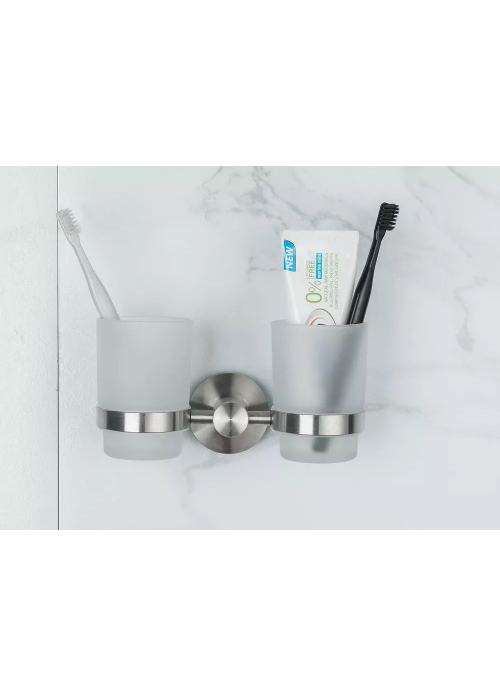 Подвійна склянка для щіток F30108, нержавіюча сталь Frap (371881802)