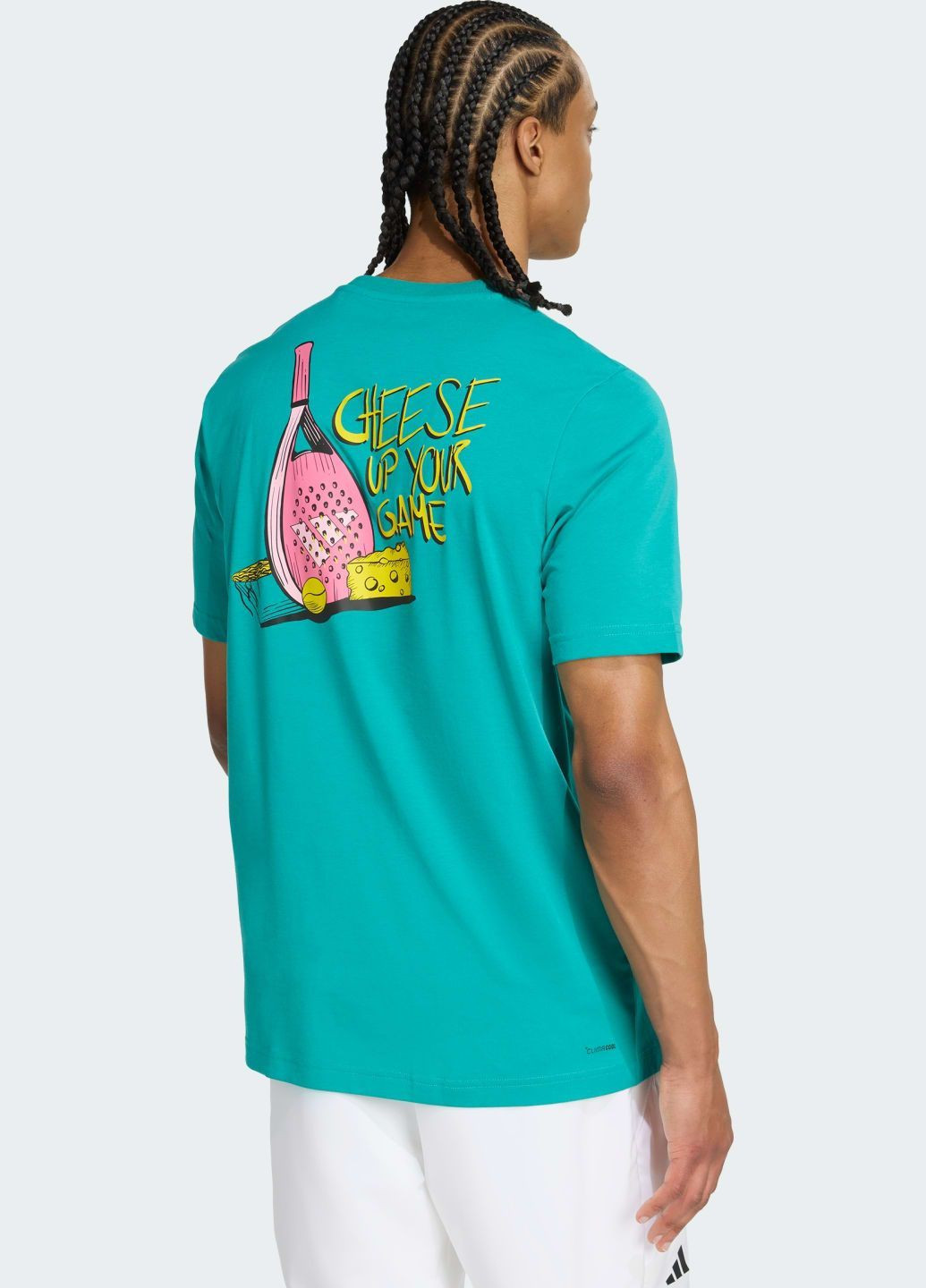 Зелена футболка padel graphic adidas