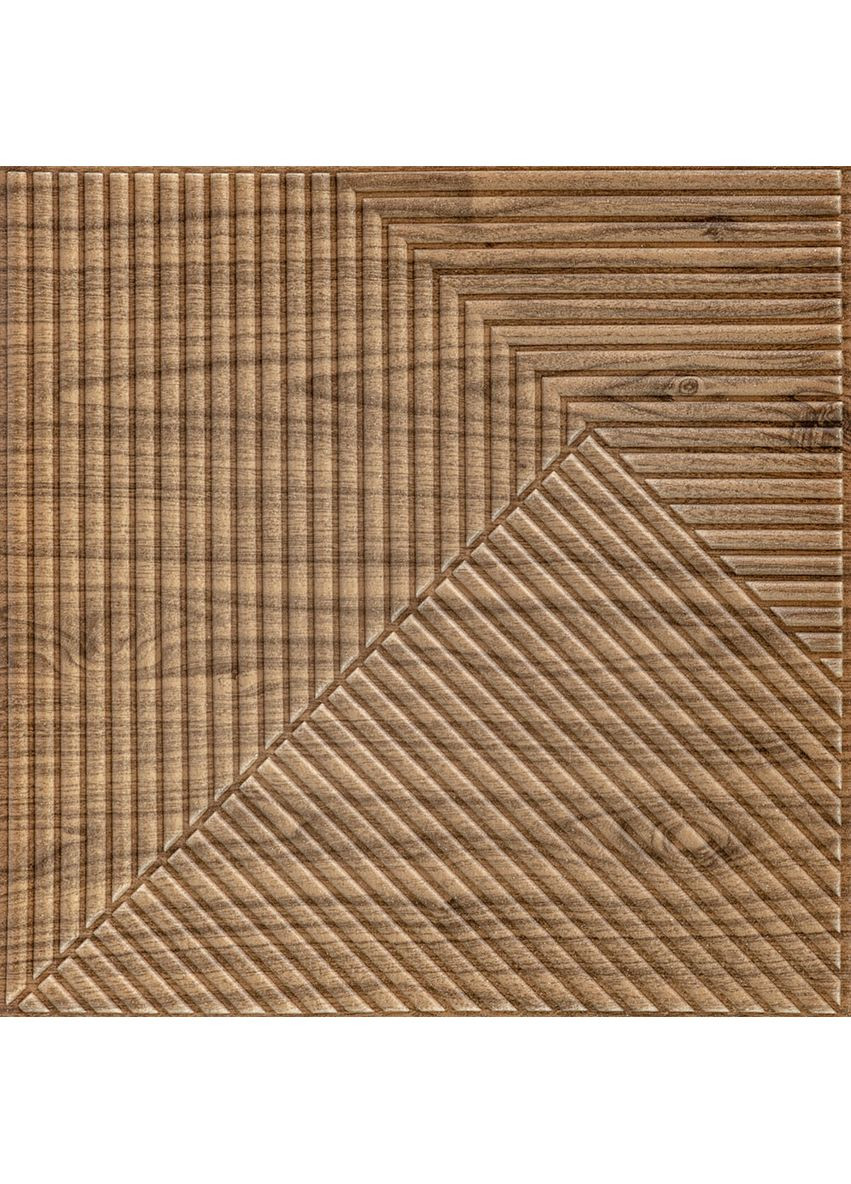 Самоклеюча декоративна 3D панель 500х500х5мм Бамбук темний Дуб SW-00002886 Sticker Wall (370441486)