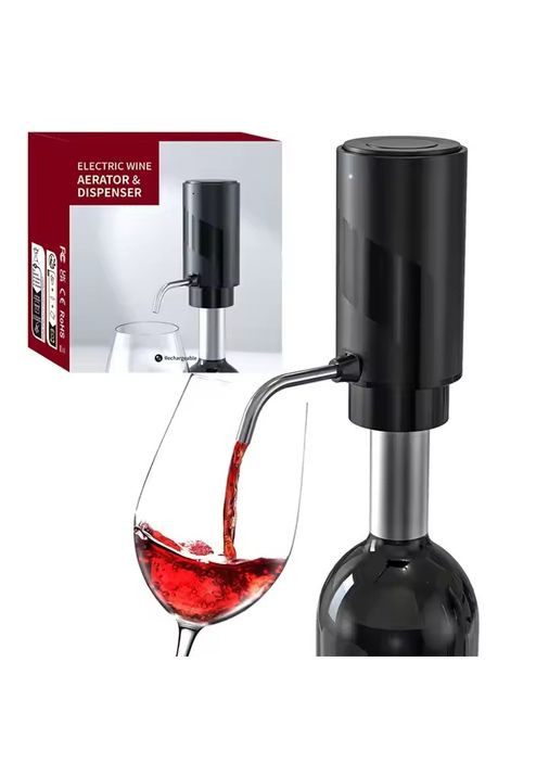 Електронна помпа аератор для вина,диспенсер акумуляторний.Винний електродозатор з акумулятором для пляшки No Brand (337341987)