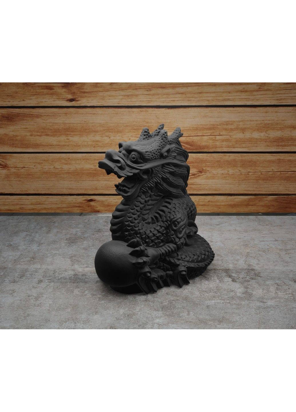 Статуетка дракона з кулею - яйцем. Символ 2024 року. Золотистий, 5 см ЗаСвіт (280940502)