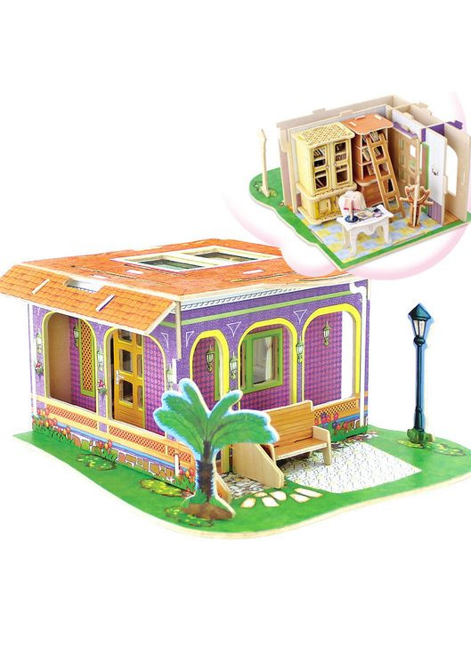 «Кабинет», дом конструктор з мебелью, 104 дет. (2778/DV183) Robotime (326051662)