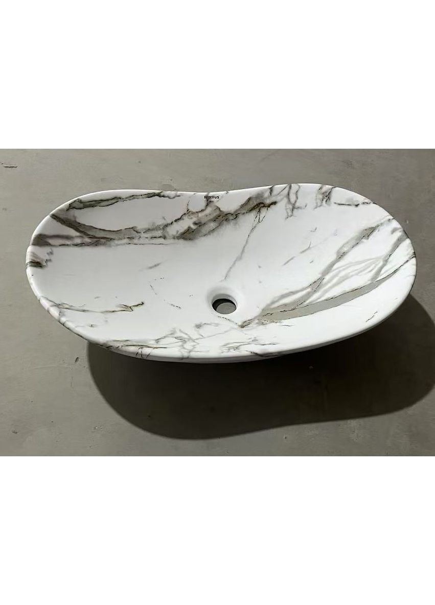 Раковина накладная PREMIUM WAVE-0105 MARBLE 620х360х160mm (MP6559) Mixxus (322074444)