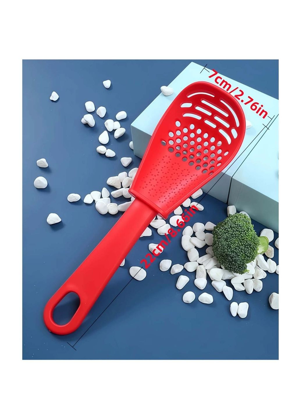 Багатофункціональна кухонна ложка з терткою та ситечком 6 в 1 (тертка, шумівка, вінчик, прес, сито, лопатка) Kitchen Master (338656775)