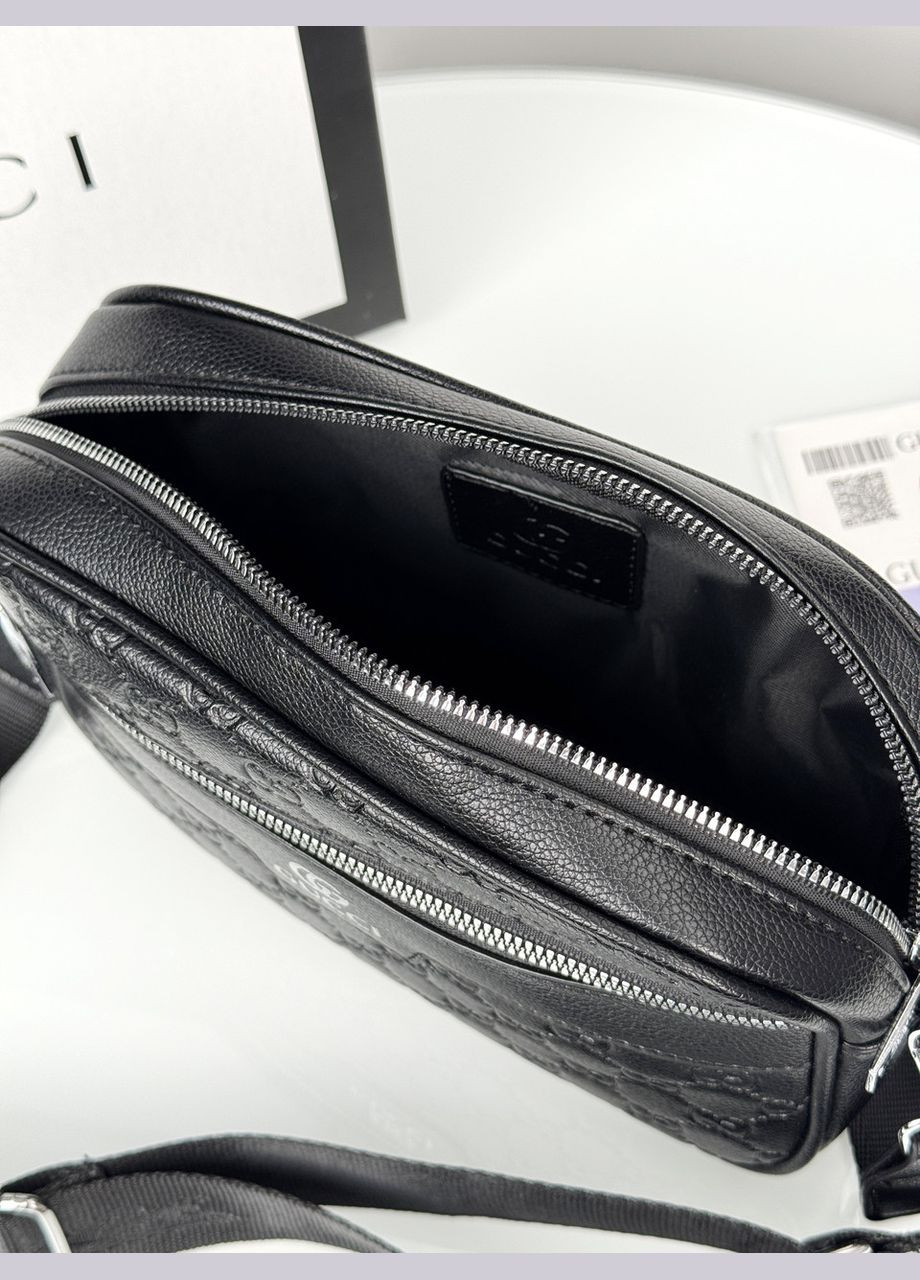 Чоловіча сумка месенджер крос боді через плече чорний No Brand (322464555)