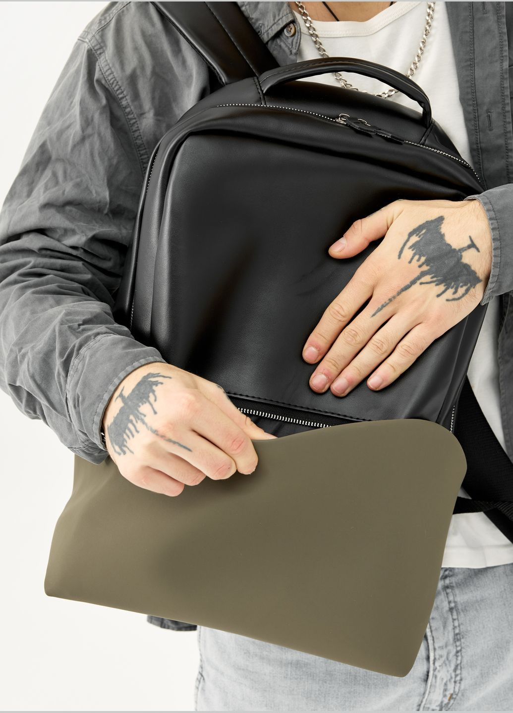 Рюкзак Zard Dart чорний з хакі Sambag (325399297)