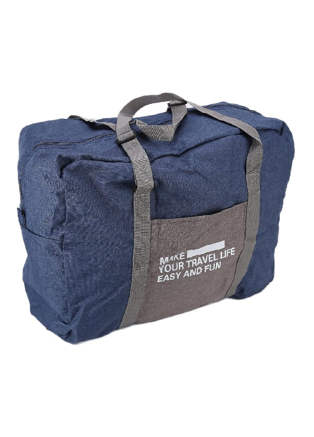 Сумка тревел кейс трансформер дорожная складная с тканевыми ручками для путешествий командировок 45х33х18 см (479542-Prob) Синяя Unbranded (322186306)