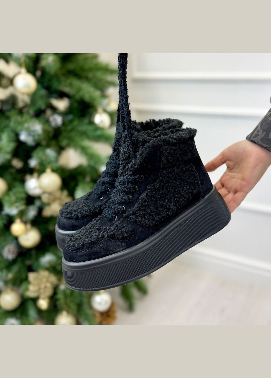 Черевики жіночі замшеві з барашком тедді Vasha para (315933109)