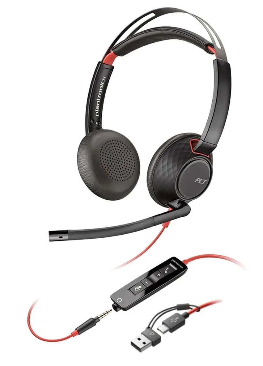 Гарнітура стерео накладні 2,17 м чорна USB-C 3,5 мм noise canceling Poly (393516192)