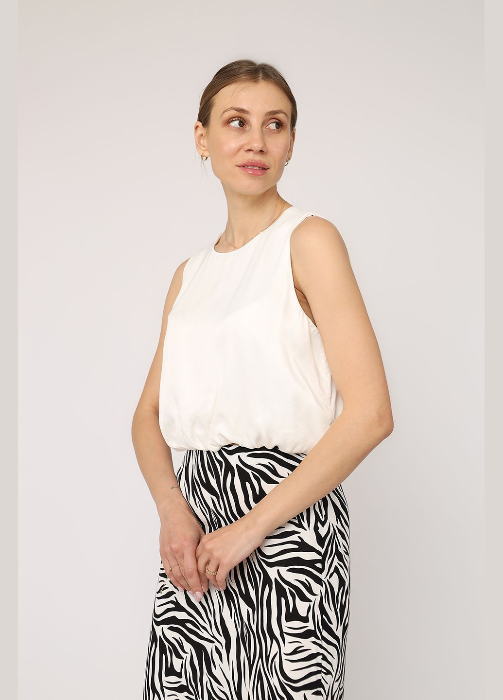 Молочная блуза женская цвет молочный cb-00274617 Reyon