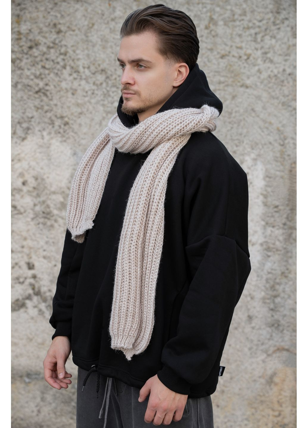 Чоловічий Теплий В'язаний Шарф Carry Without (364686845)