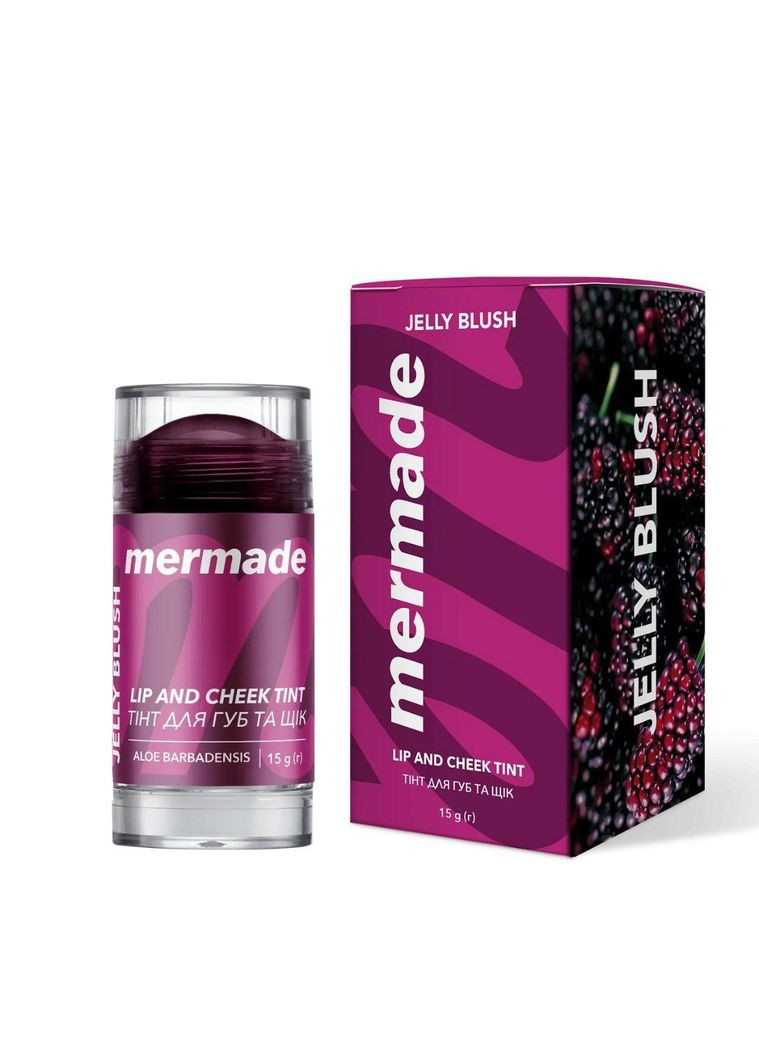 Тінт для губ і щік Jelly Blush темно-рожевий 15 г MERMADE (367985239)