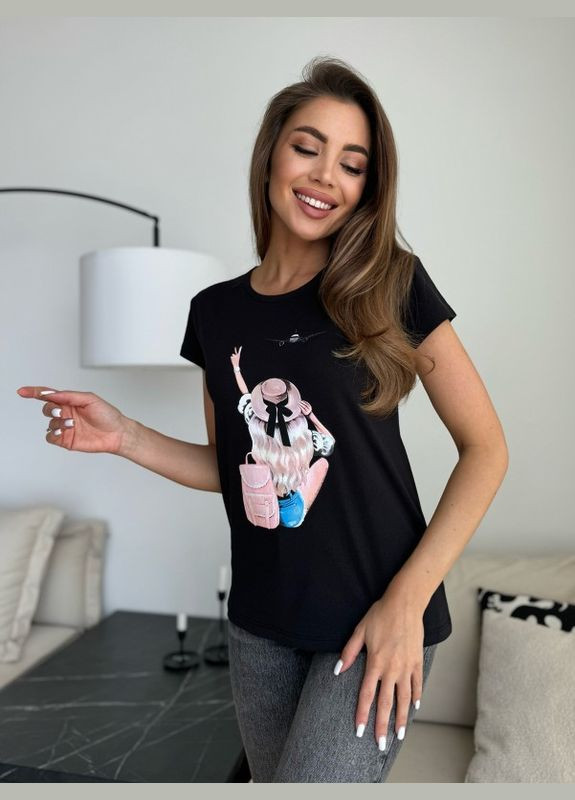 Футболка WN20-624 черная ISSA PLUS - (317395804)