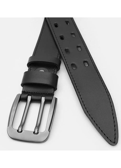 Чоловічий шкіряний ремінь натуральна шкіра чорний 54683 Borsa Leather (390981863)