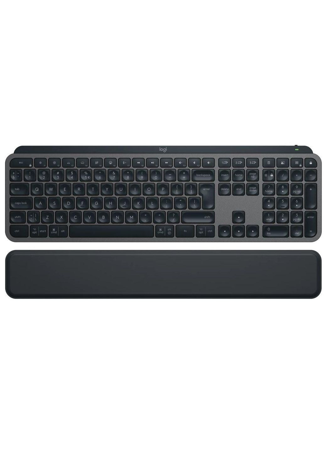 Клавиатура беспроводная MX Keys S Plus Palm Rest Graphite (920-011589) Logitech (368578725)