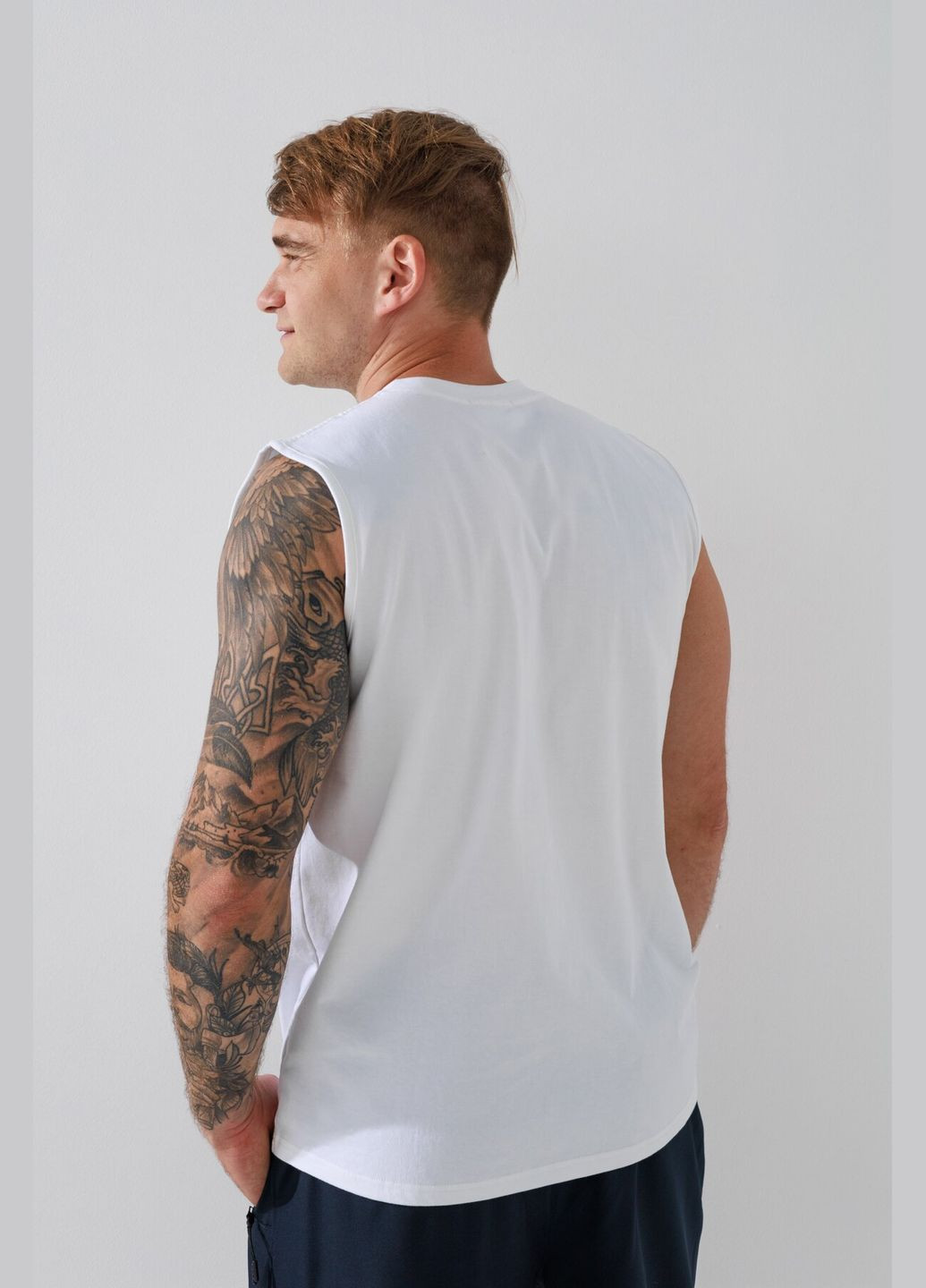 Майка однотонная мужская 5601 Белый (2000990514080S) shop (2000990514080) No Brand (296552501)